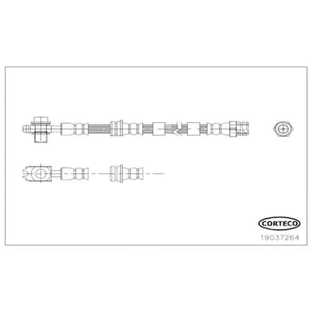 Corteco Brake Hose, 19037264 19037264